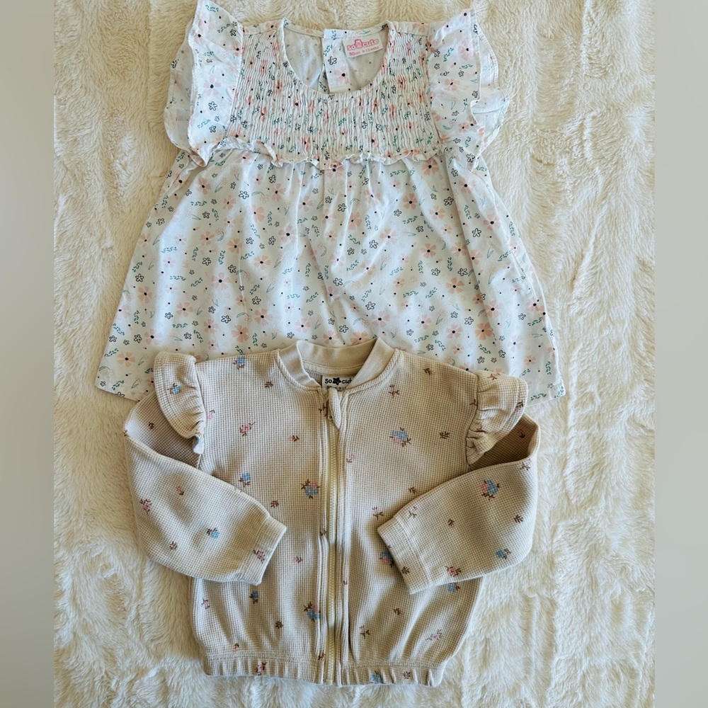 Baby girl floral clothes size 9-12 months